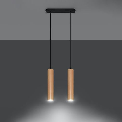 Pendant lamp wood Lino Scandinavian Design GU10