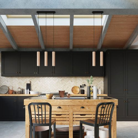 Pendant lamp wood Lino Scandinavian Design GU10