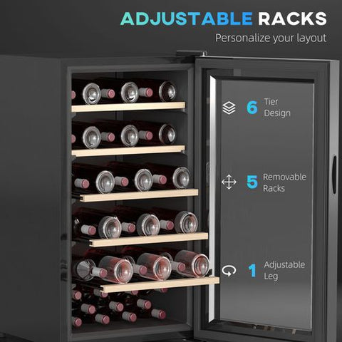 HOMCOM 41 Bottle Wine Cooler Fridge, Freestanding Wine Refrigerator