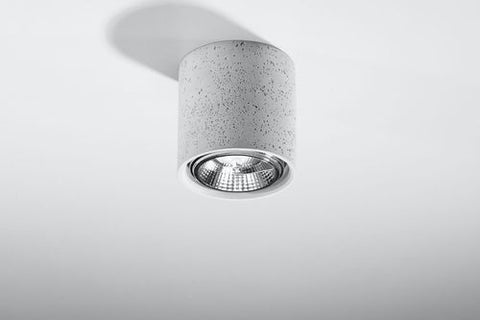 Ceiling Lamp CULLO Concrete Grey Round Shape Loft Design LED GU10