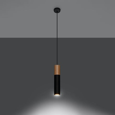 Pendant lamp steel, wood Pablo modern Design GU10