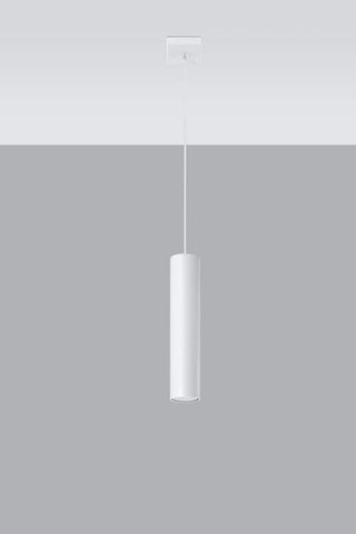 Pendant lamp LAGOS 1 White Round Tube Shape Modern Loft Design LED GU10