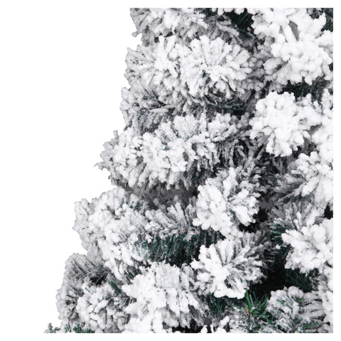 7ft Pvc Flocking Christmas Tree 1300 Branches Spread Out Naturally  Tree