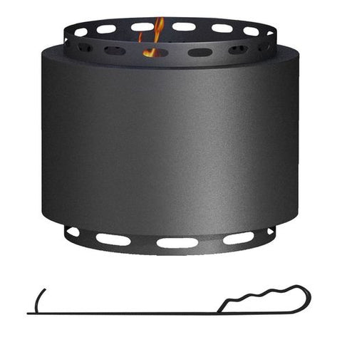 Outsunny 48.5cm Smokeless Wood Burning Firepit Metal Fire Pit, Black