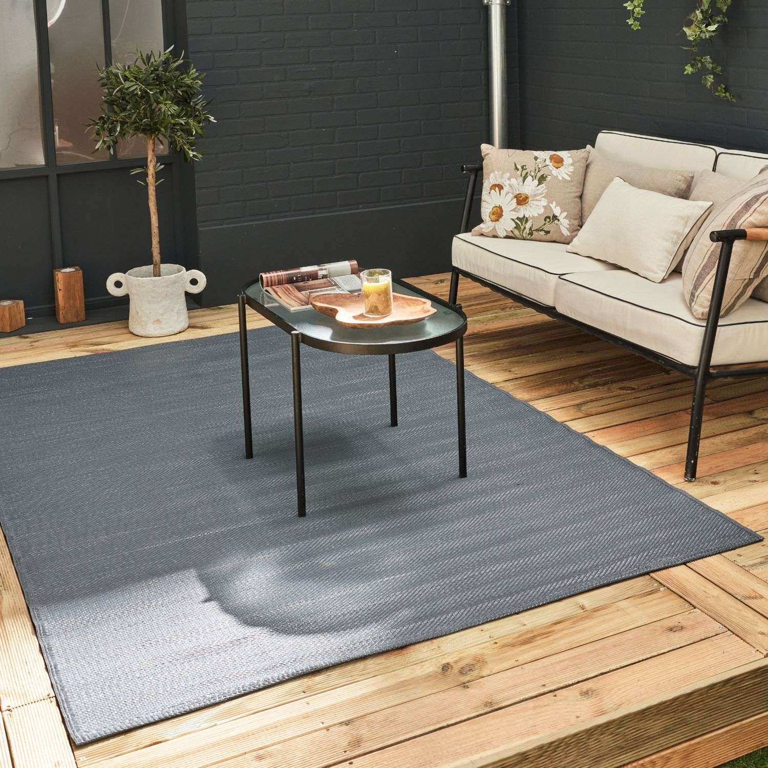 Gray textured urban outdoor rug anthracite perfect for stylish and durable outdoor use