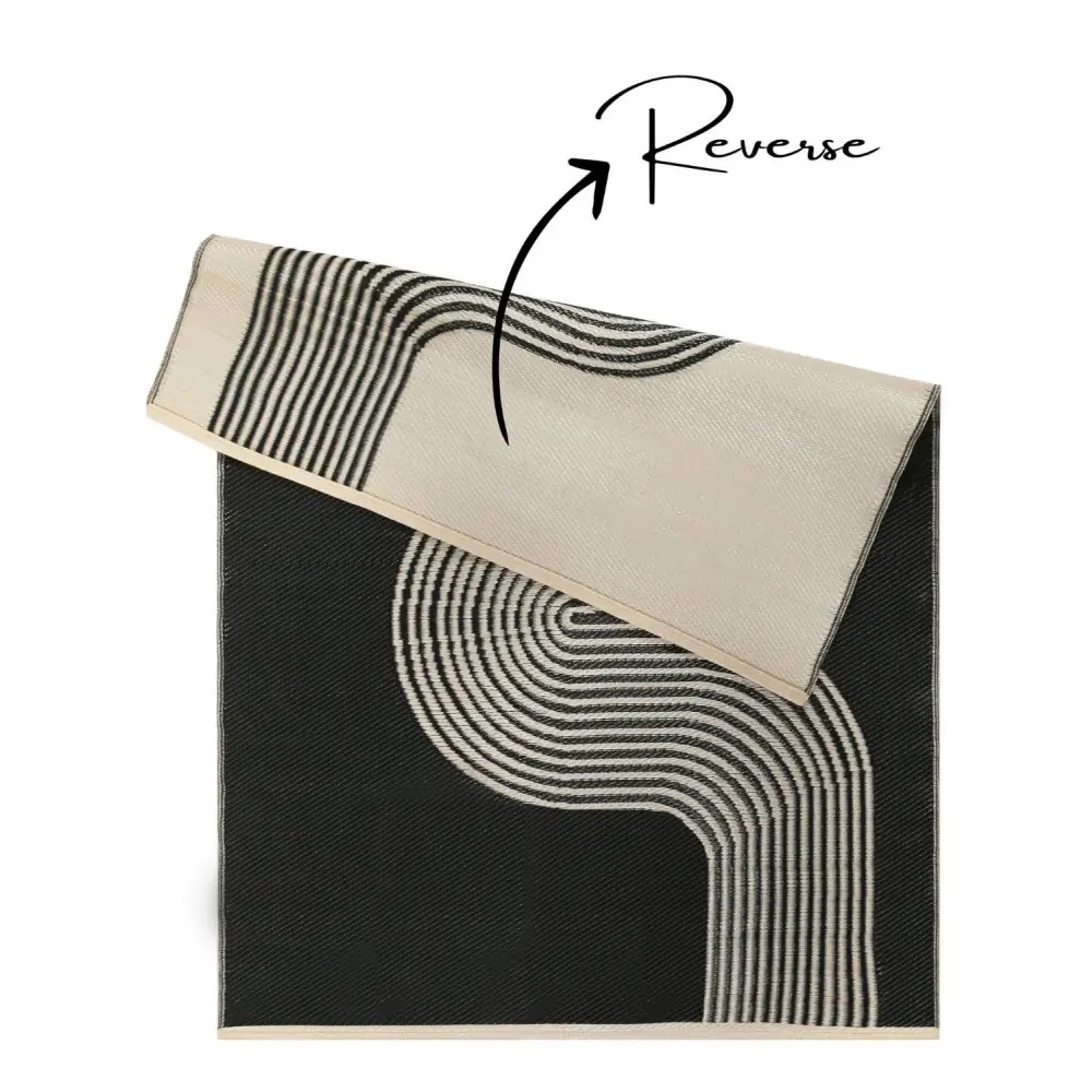Urban Outdoor Rug Black & Beige | 1010 - Rugs