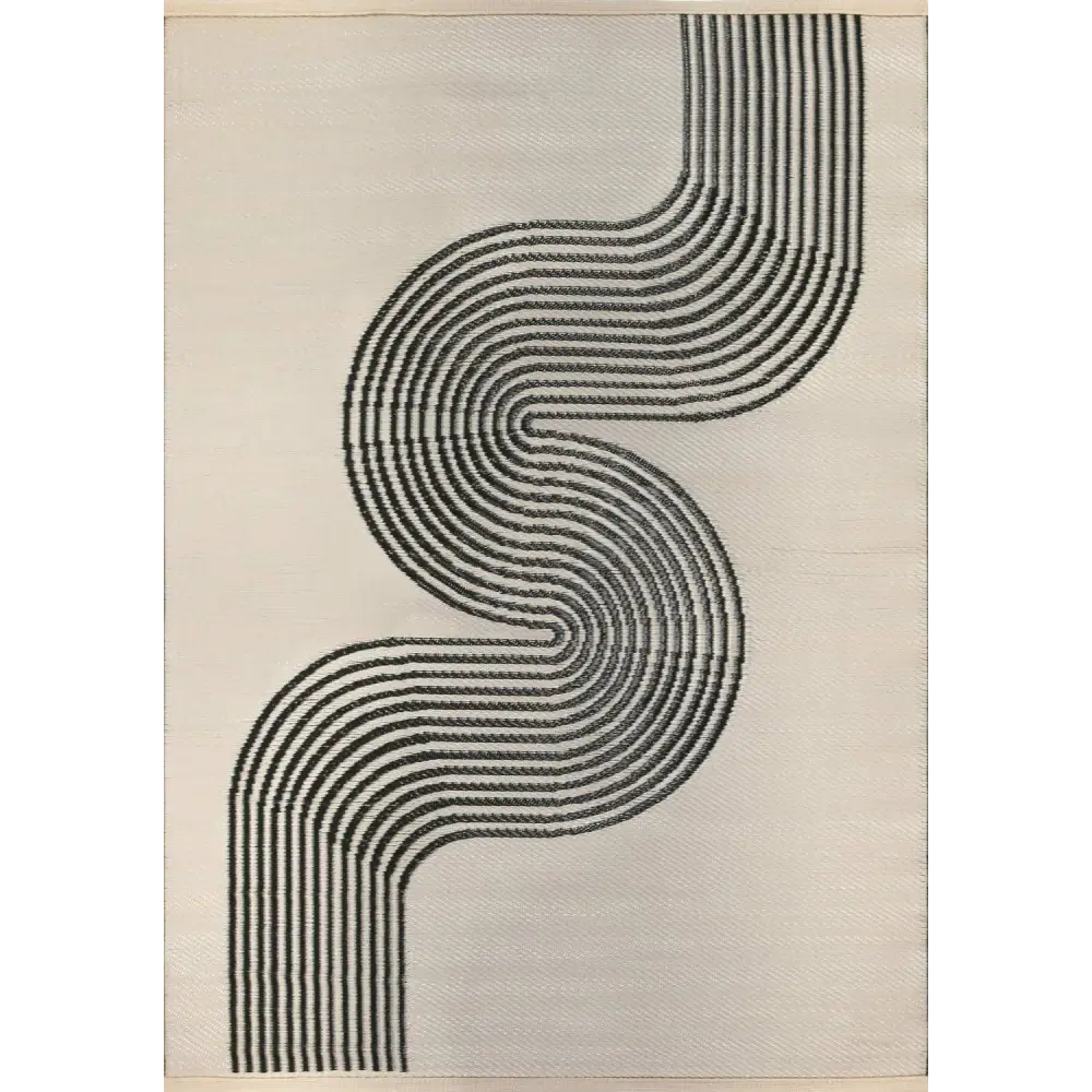 Urban Outdoor Rug Black & Beige | 1010 - Rugs