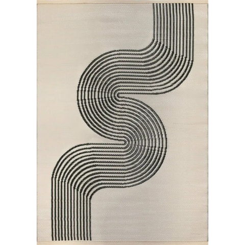 Urban Outdoor Rug Black & Beige | 1010 - Rugs