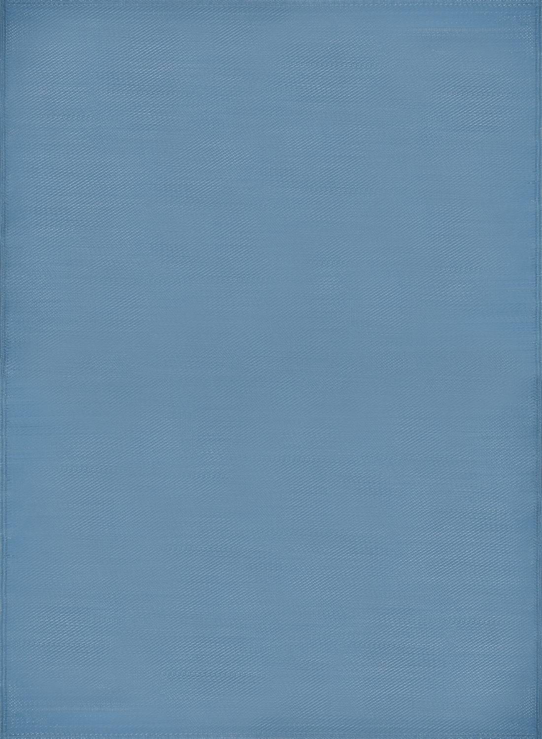 Solid light blue textured fabric surface of an urban outdoor rug perfect for outdoor rug blue settings