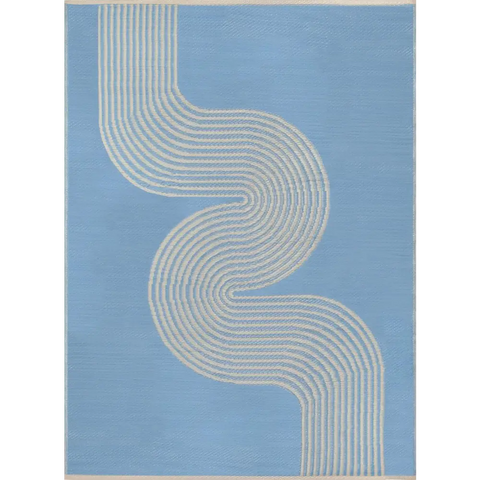 Urban Outdoor Rug Blue & Beige | 1010 - 90X150 cm - Rugs