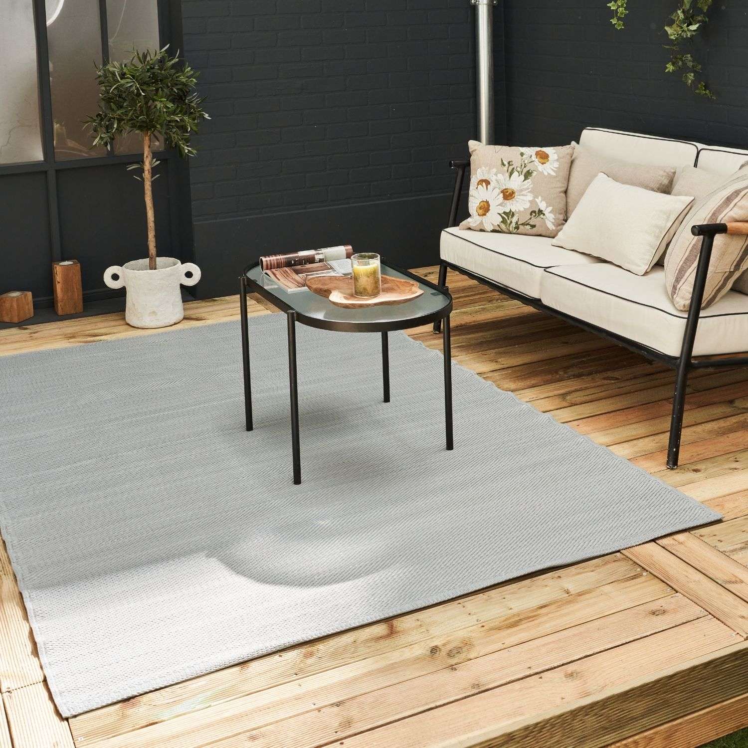 Gray textured urban outdoor rug grey designed for stylish and durable outdoor use