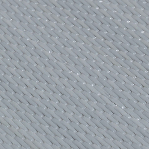 Light gray woven urban outdoor rug with diagonal ribbed texture perfect for outdoor rug grey spaces