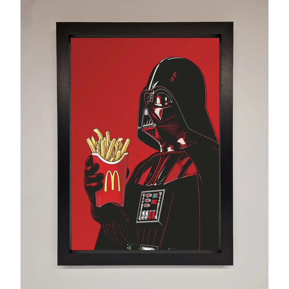 Vader French Fries Framed Poster - A3 (29.7 x 42 cm) / Black - Framed Print