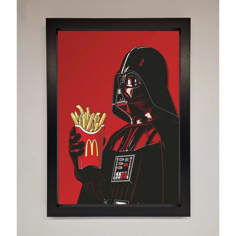 Vader French Fries Framed Poster - A3 (29.7 x 42 cm) / Black - Framed Print