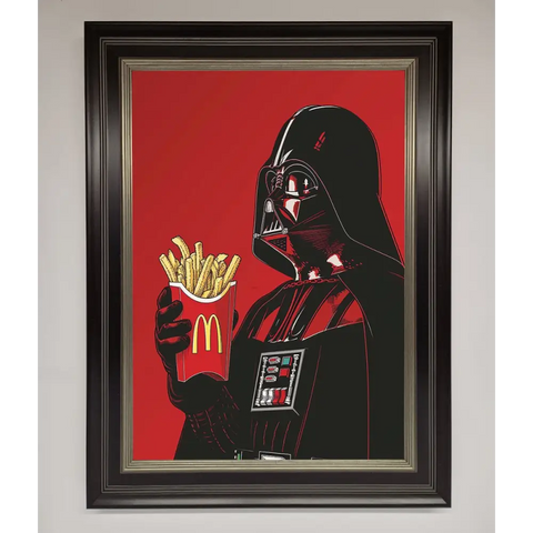 Vader French Fries Framed Poster - A3 (29.7 x 42 cm) / Black Silver - Framed Print