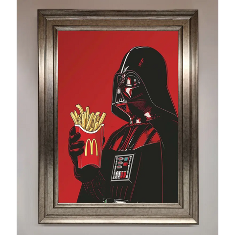 Vader French Fries Framed Poster - A3 (29.7 x 42 cm) / Silver - Framed Print