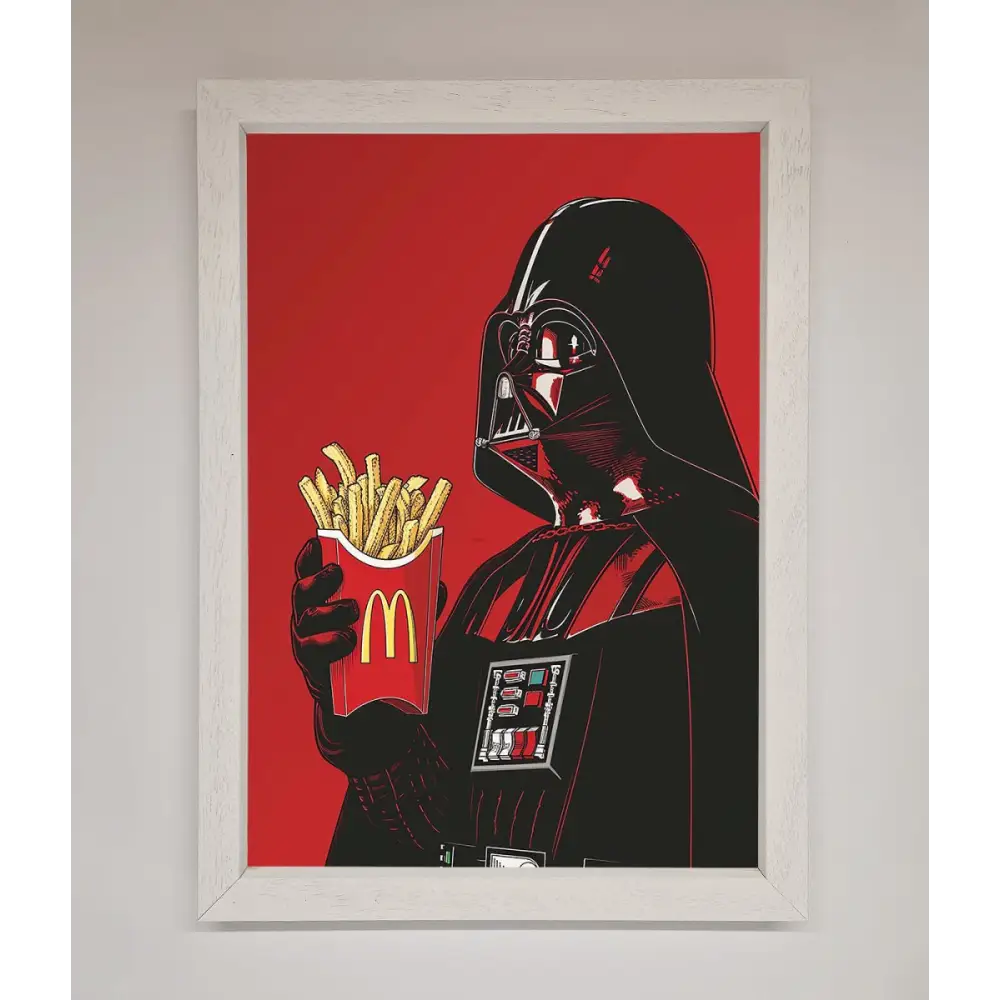Vader French Fries Framed Poster - A3 (29.7 x 42 cm) / White - Framed Print