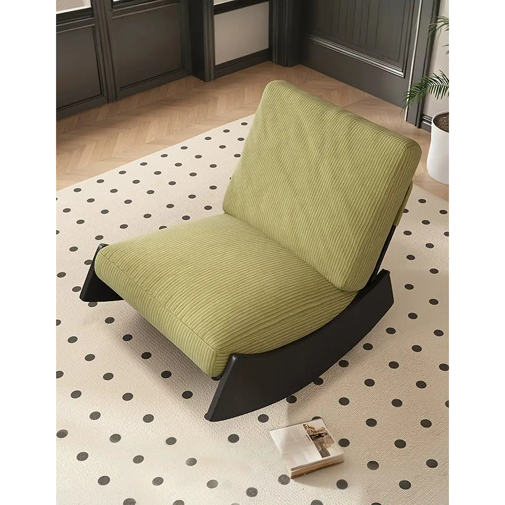 Valdez Rocking Lounge Chair Corduroy & Wood - rocking chair