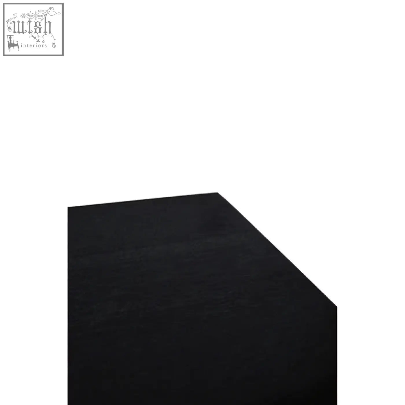 Black marble top console table with matte finish and gold iron frame for stylish living room decor