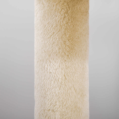 PawHut 104 cm Cat Tree, Cat Condo Tree Tower, Cat Activity Centre with Scratching Posts, Plush Perch, Hanging Ball - Cream White
