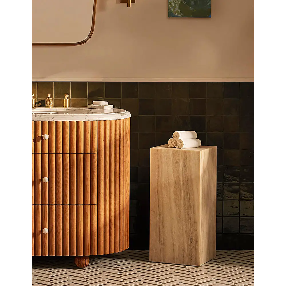 Vega Plinth/Side Table Marble - side table