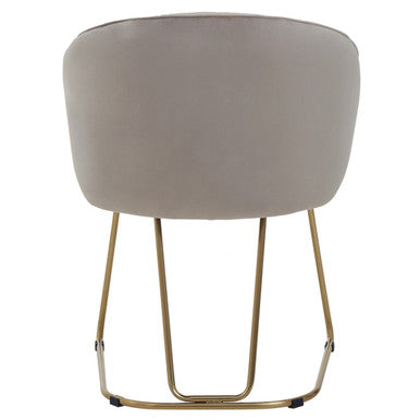Veneto Mink Velvet Curved Dining Chair