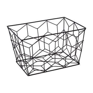 Black wire geometric vertex contour storage basket perfect for stylish contour storage and home organization