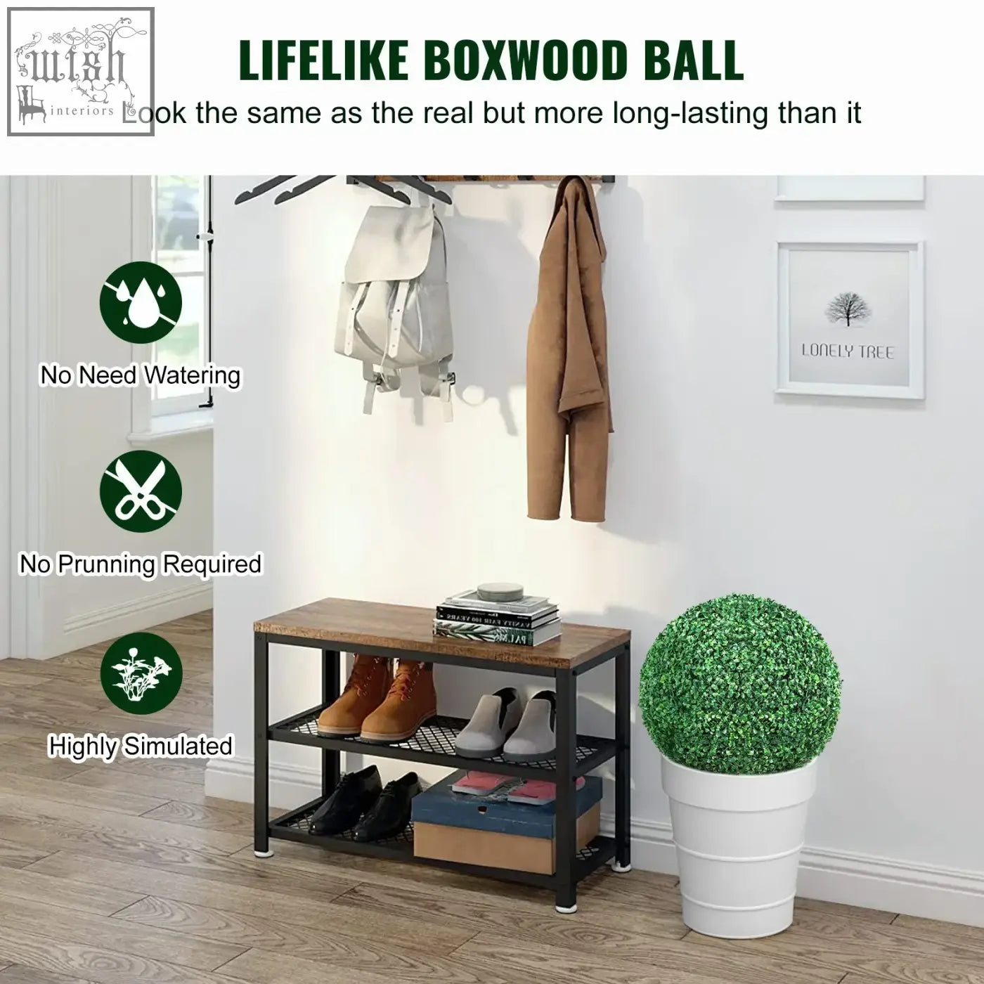Green vevor artificial topiaries boxwood ball in white pot perfect for all-year decorative use