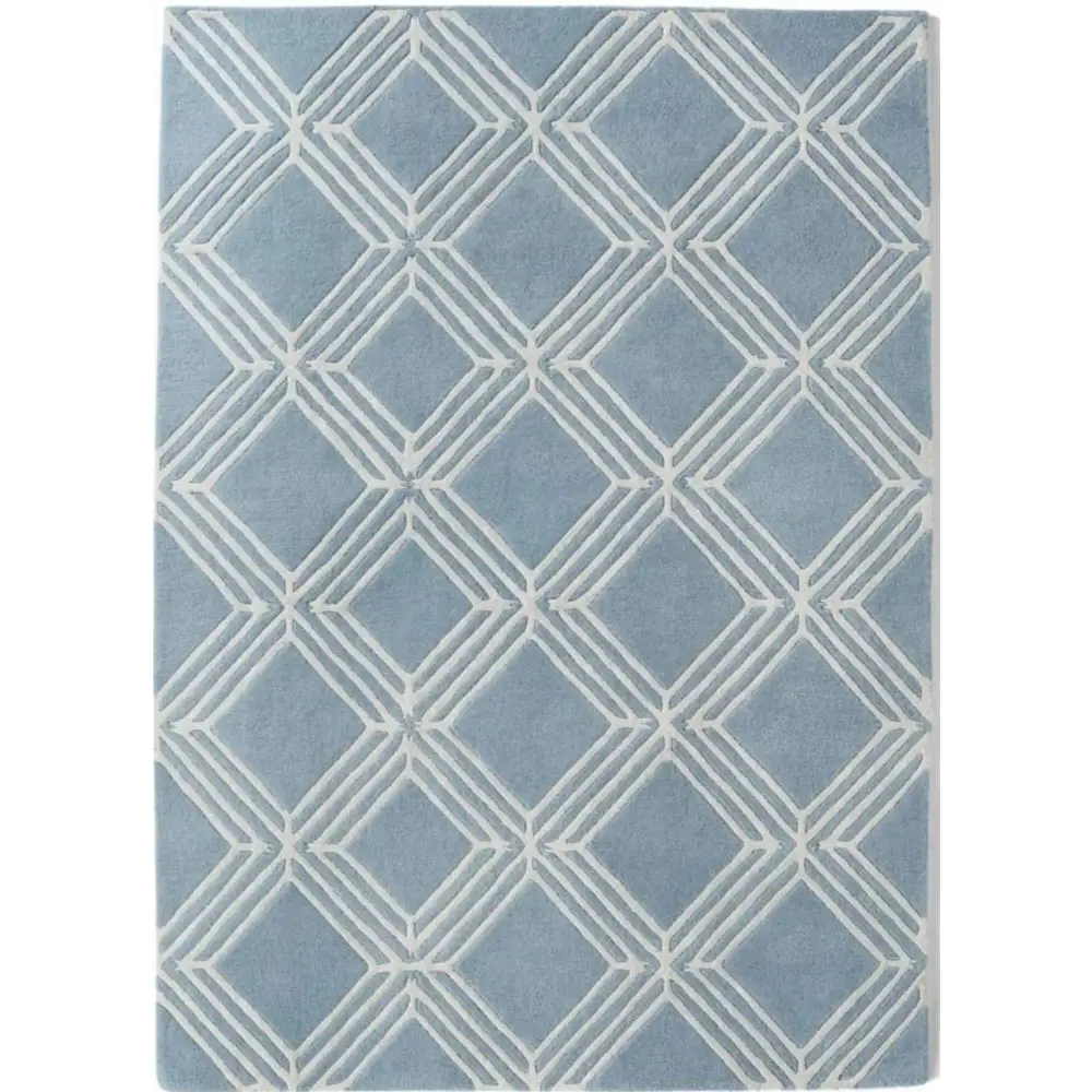 Vienna Blue Geometric Rug - Rugs