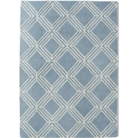 Vienna Blue Geometric Rug - Rugs
