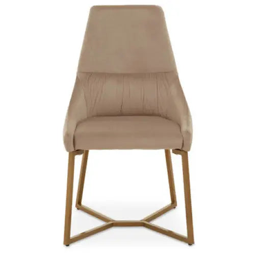 Vieste Mink Velvet Dining Chair - Dining Chair