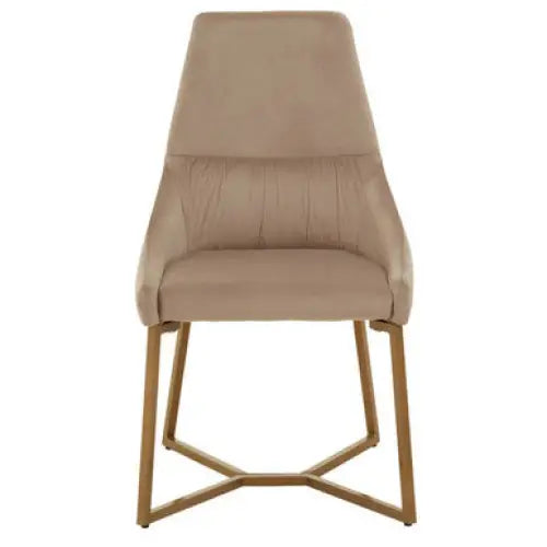 Vieste Mink Velvet Dining Chair - Dining Chair
