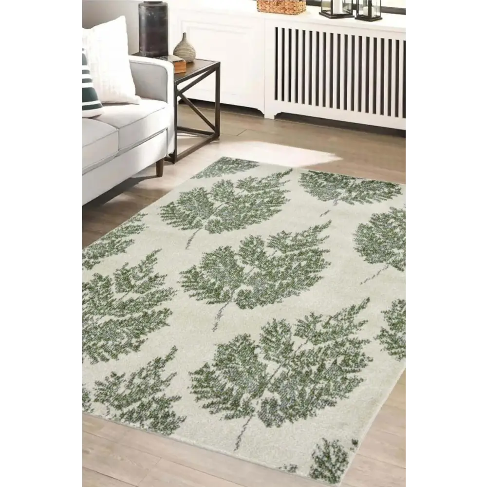 Villa Green Floral Rug - Rugs