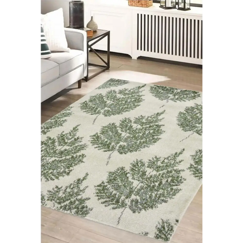 Villa Green Floral Rug - Rugs
