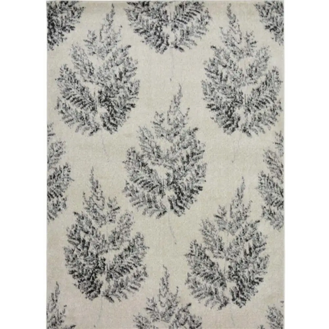 Villa Grey Floral Rug - 120X170 cm - Rugs