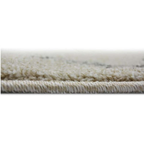 Beige shaggy rug with plush textured pile and neat edge for the villa grey floral rug collection perfect as a floral rug
