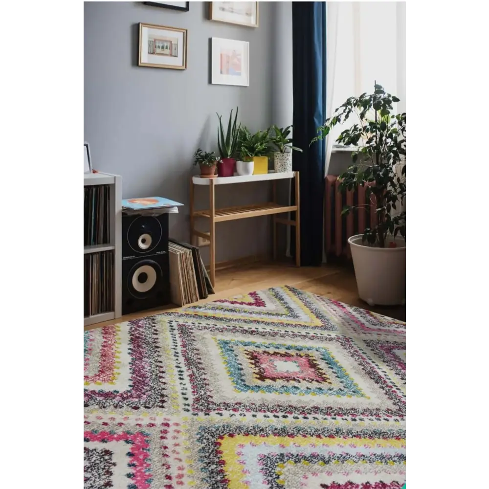 Villa Multicolour Diamond Rug - Rugs
