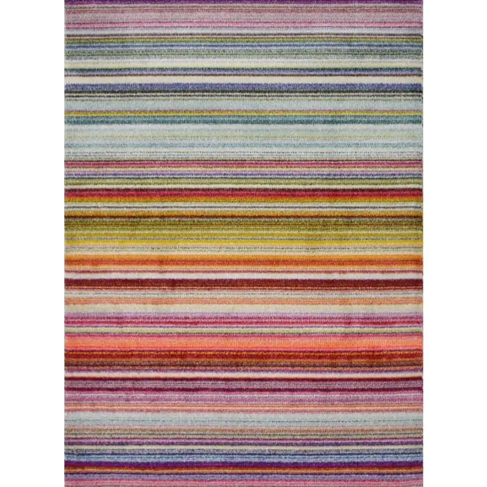 Villa Multicolour Striped Rug - 80X150 cm - Rugs