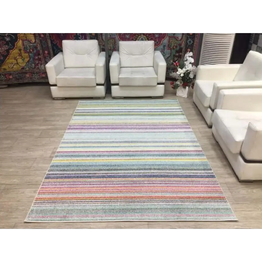 Villa Multicolour Striped Rug - Rugs