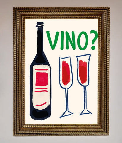 Vino Wine Framed Wall Art
