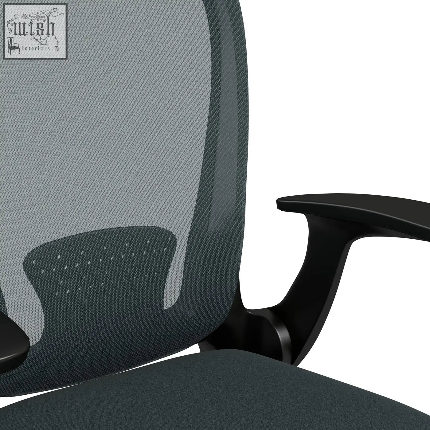 Vinsetto ergonomic office chair in black mesh with padded armrests and lumbar support for comfortable desk use