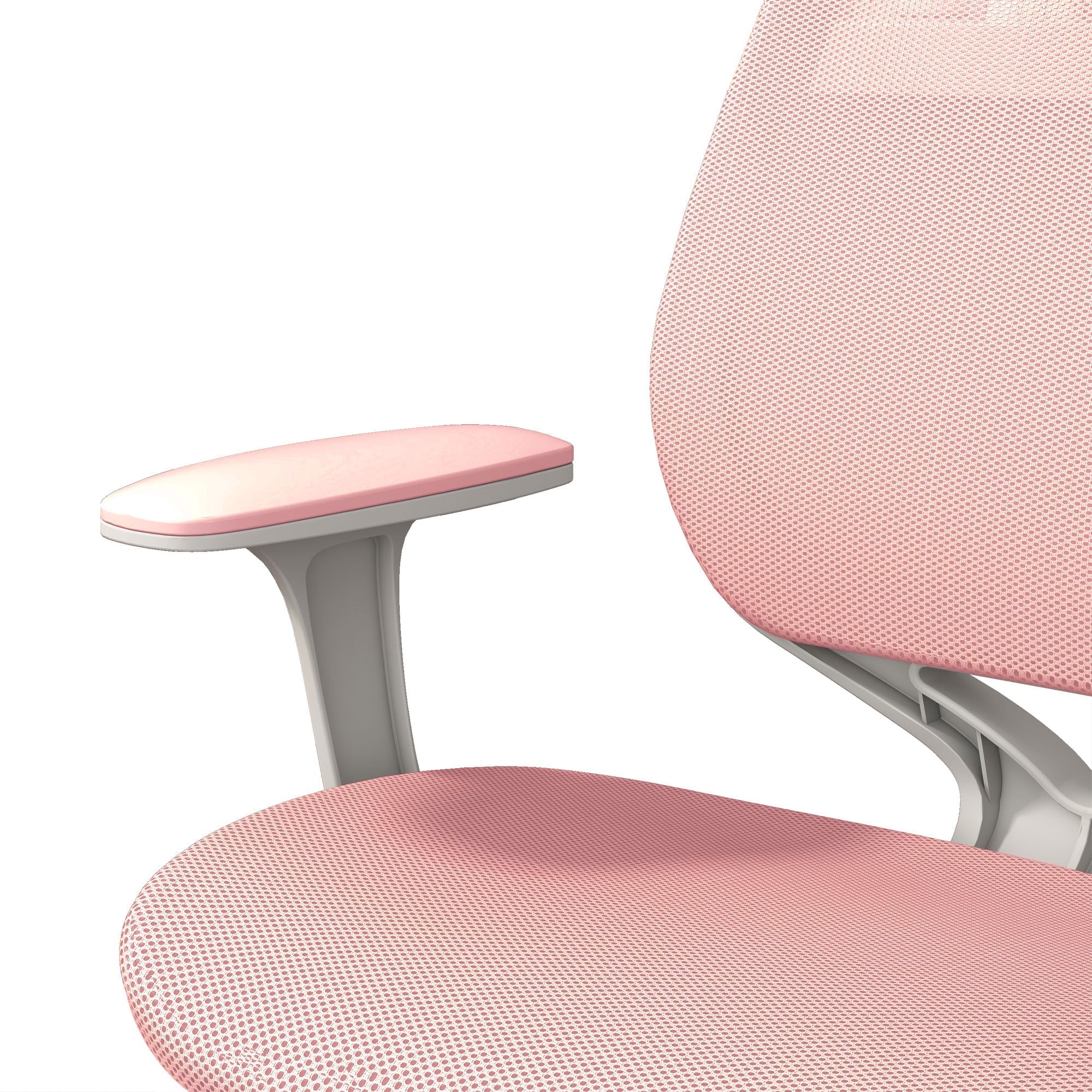 Vinsetto pink office chair with breathable mesh and gray plastic armrests perfect for home desk chair use