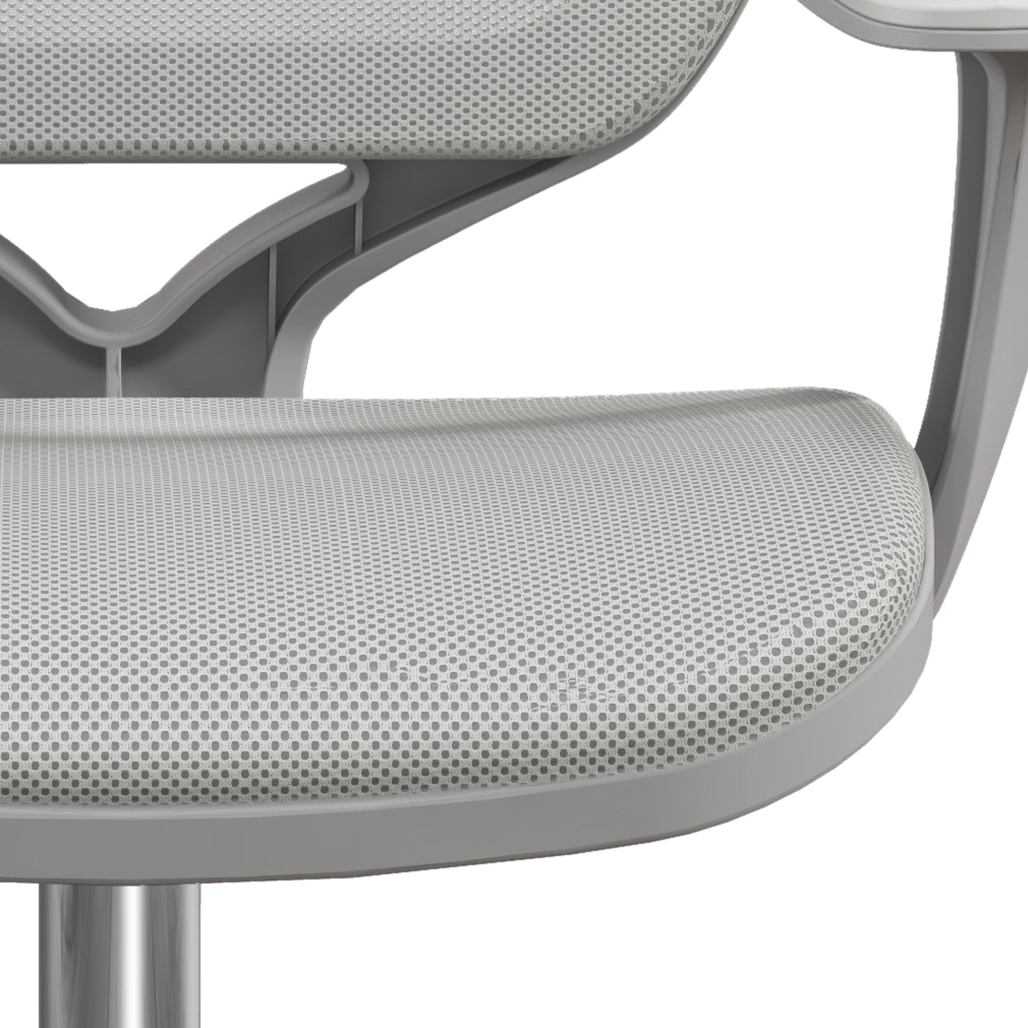 Vinsetto grey mesh office chair with breathable fabric adjustable height and 360 swivel for desk use