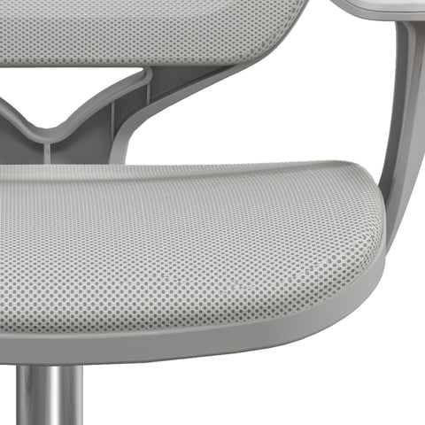 Vinsetto grey mesh office chair with breathable fabric adjustable height and 360 swivel for desk use