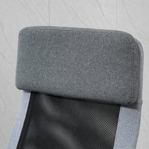 Gray textured fabric headrest with subtle woven pattern on vinsetto office chair for home study with line design