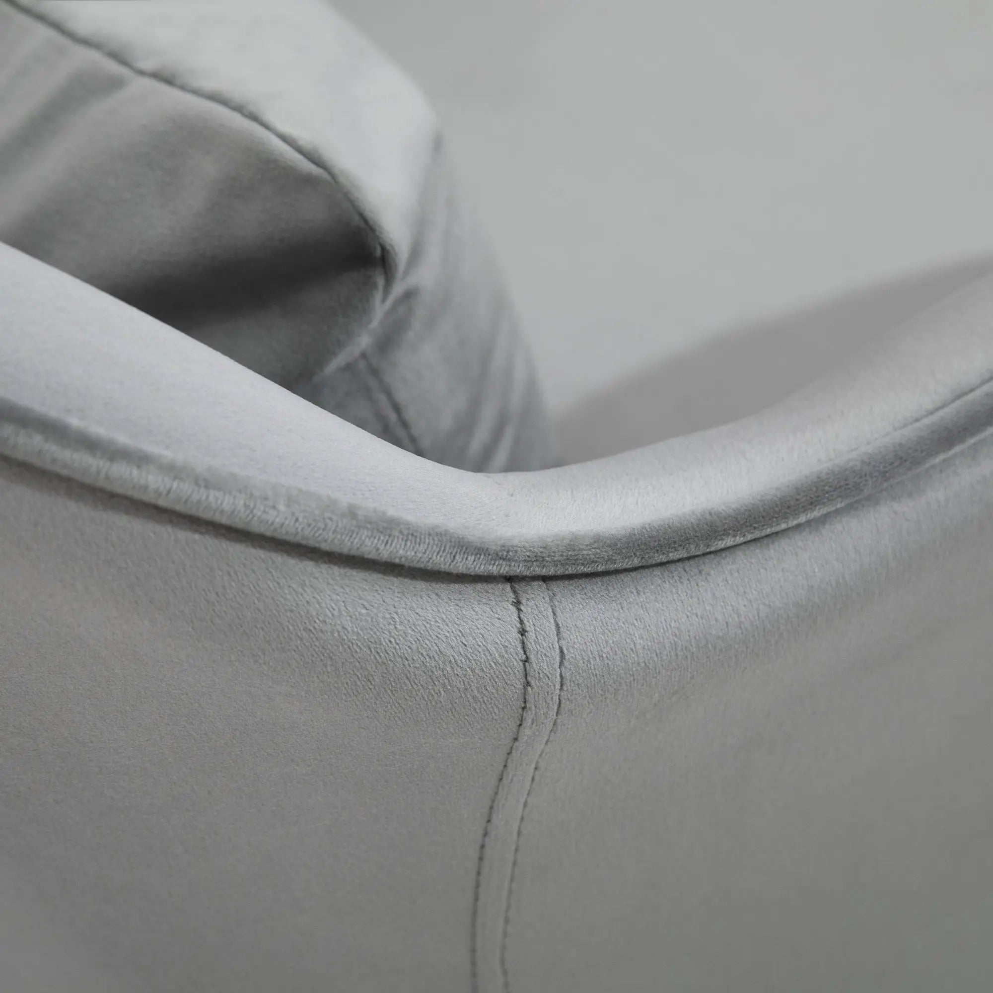 Gray velvet vinsetto office chair cushion with smooth plush texture and subtle stitching for bedroom and home use