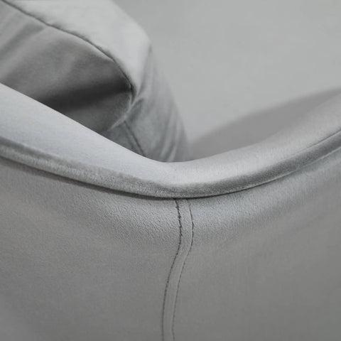 Gray velvet vinsetto office chair cushion with smooth plush texture and subtle stitching for bedroom and home use
