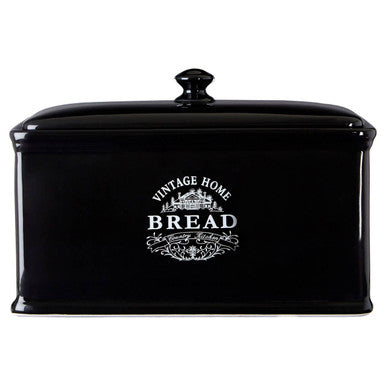 Vintage Home Black Dolomite Bread Crock