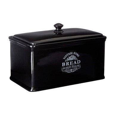 Vintage Home Black Dolomite Bread Crock
