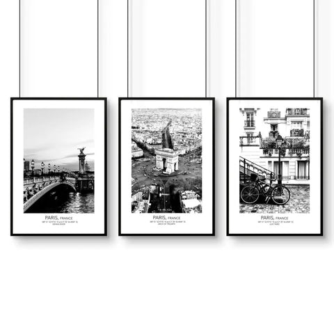 Vintage posters travel | set of 3 Paris wall art prints - Wall art Prints